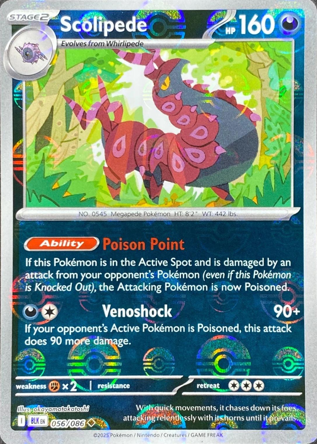 Black Bolt Scolipede [Poke-Ball] Pokémon card